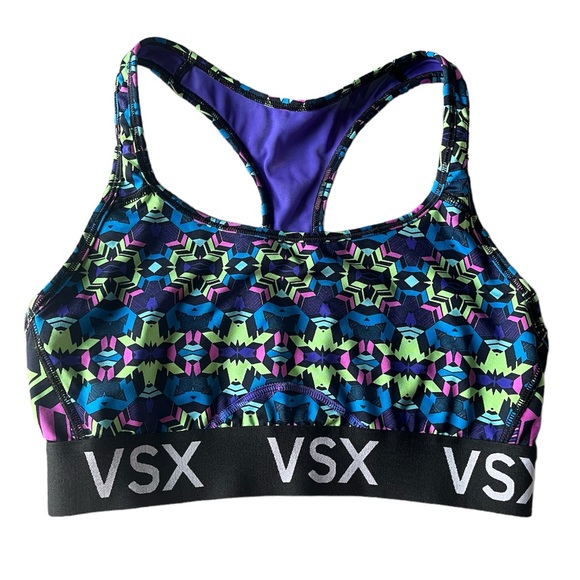 🩵Victoria’s Secret Sport - Geo Print Sports Bra - Size M - Picture 2 of 7